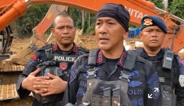 7 Pekerja Tambang Emas Ilegal dan 14 Alat Berat Diamankan dalam Operasi Brimob di Tapsel