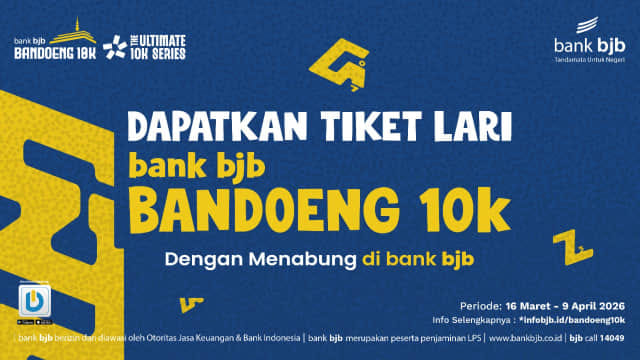 bank bjb Bandoeng 10K: Dapat Tiket Lari sambil Tingkatkan Kebiasaan Menabung