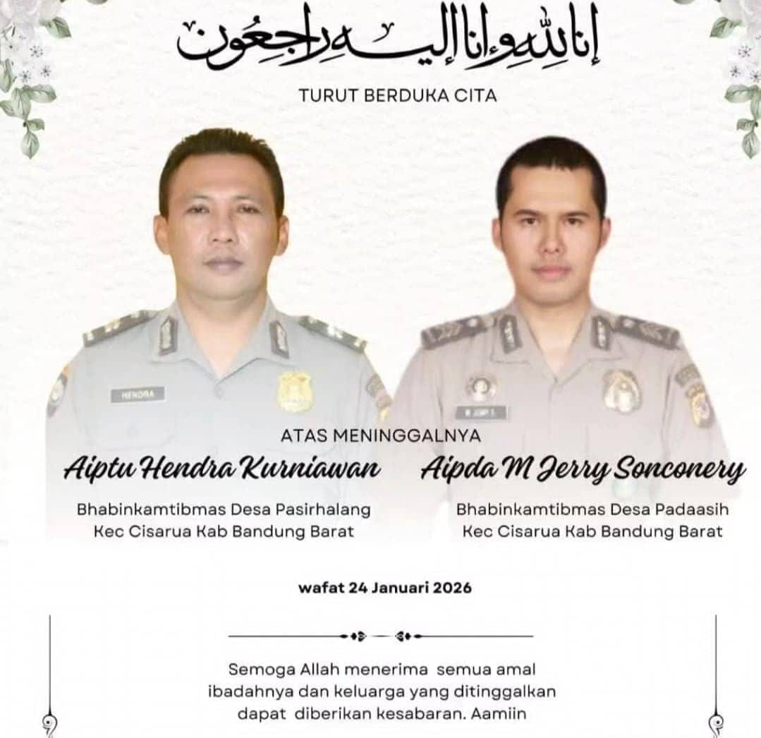 Dua Anggota Polisi Tertabrak Truk saat Menuju Lokasi Longsor Cisarua