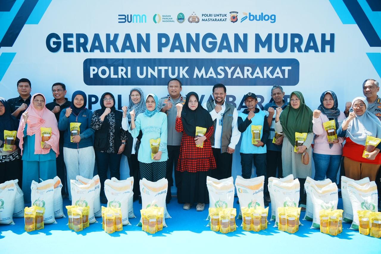Gerakan Pangan Murah: Polda Jabar dan Polrestabes Bandung Sebarkan 200 Ton Beras