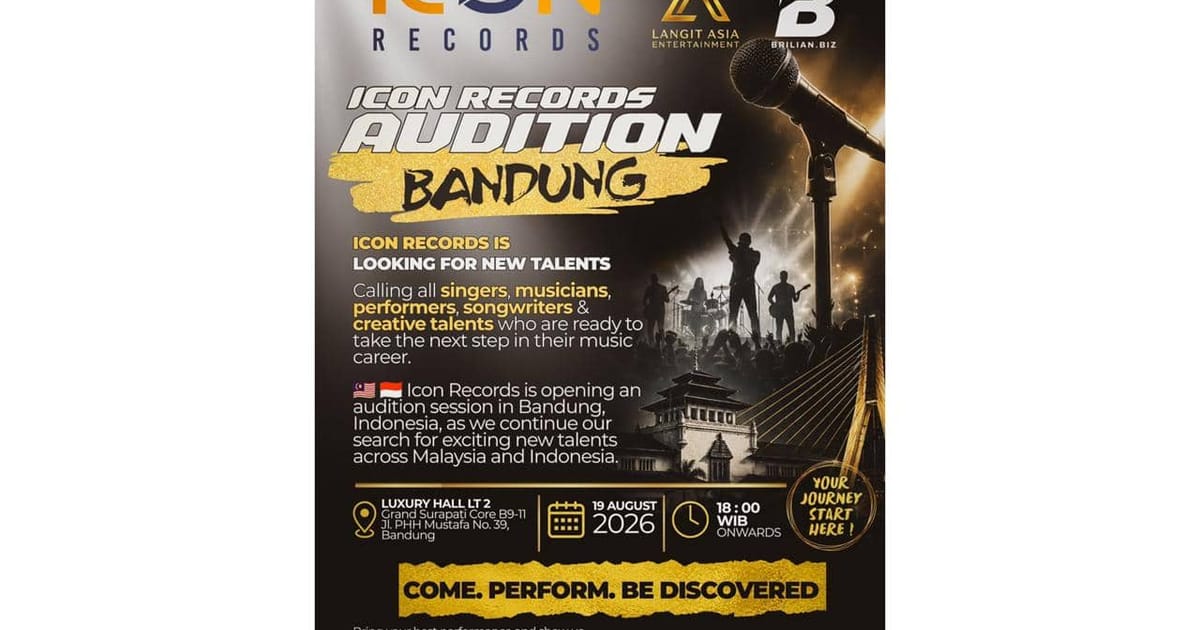 Icon Records Gelar Audisi di Bandung, Kesempatan bagi Penyanyi hingga Songwriter Lokal