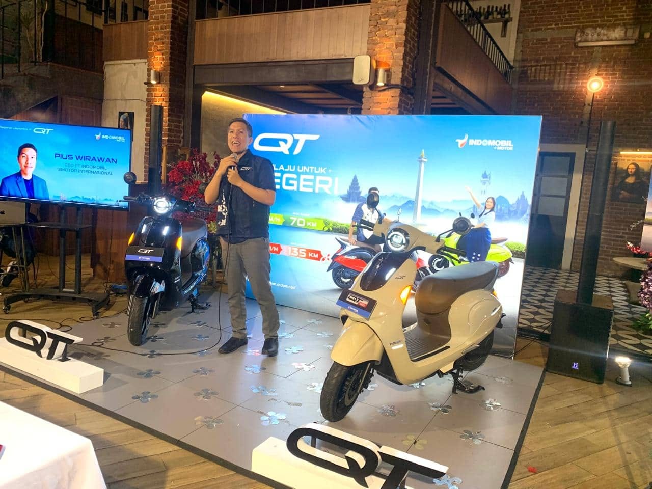 Indomobil eMotor Perkenalkan Motor Listrik QT & QT Pro di Bandung