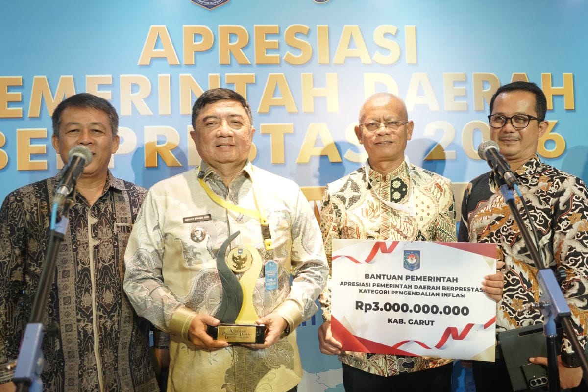 Kabupaten Garut Raih Penghargaan Inflasi Terbaik I Regional Jawa-Bali