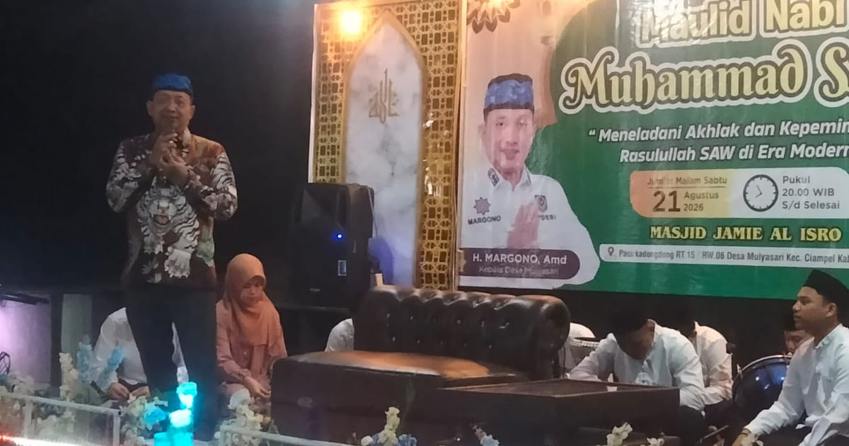 Kades Mulyasari Minta Warga Bangun Fisik dan Mental Bersama-sama Setelah Peringatan Maulid Nabi