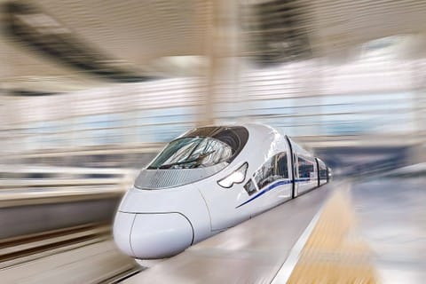 Ilustrasi kereta cepat di China