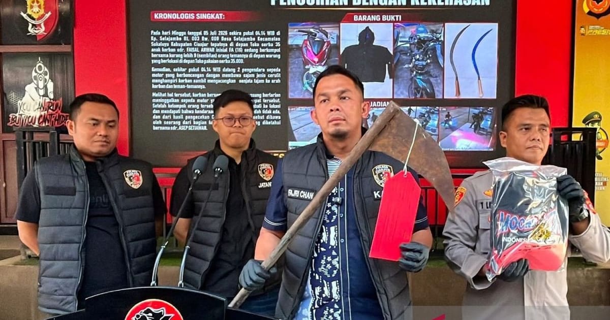 Kronologi Bacok Kepala dengan Sabit di Cianjur: Pelaku Ditangkap, Polisi Gencarkan Patroli