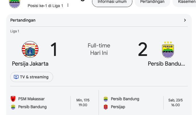 Maung Bandung Menang 2-1 atas Persija di Segiri, Jaga Peluang Juara Musim 2025/2026