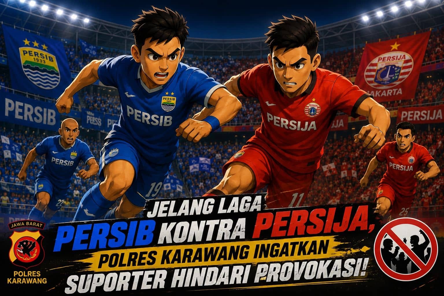 Nobar Persija vs Persib di Karawang: Diizinkan dengan Syarat Kamtibmas
