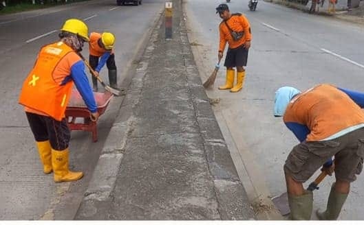 Pembersihan Jalan Pantura Brebes-Losari Menyambut Mudik Lebaran 2026