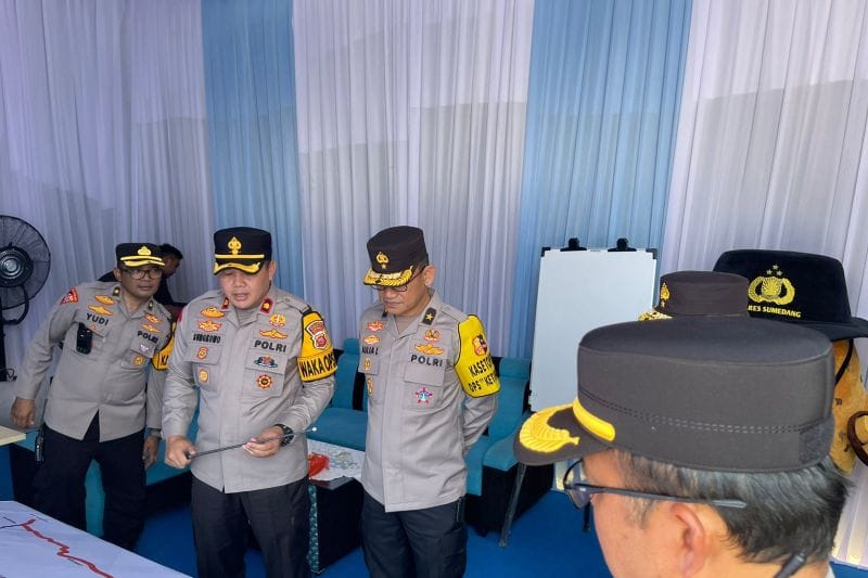Pengecekan Kesiapan Pos Terpadu Lebaran di Terminal Ciakar Sumedang oleh Tim Mabes Polri