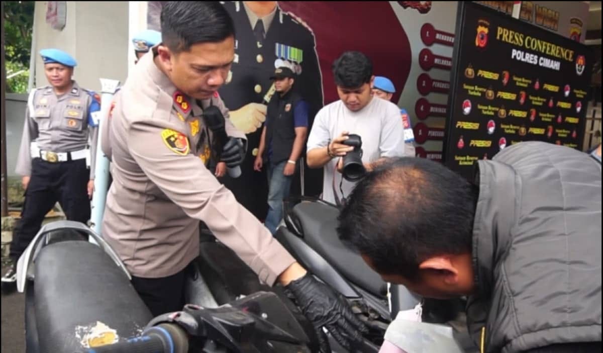 Polres Cimahi Tangkap 13 Tersangka Curanmor, Amankan 9 Sepeda Motor